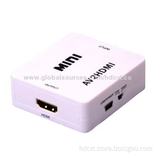 Mini AV to HDMI Converter, Provides Advanced Signal Processing, No Need to Install Drivers